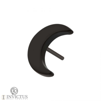 Black PVD Titanium Crescent Moon