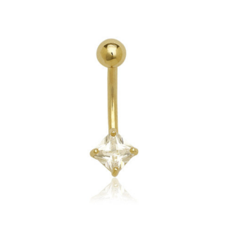 14K Princess-Cut Navel